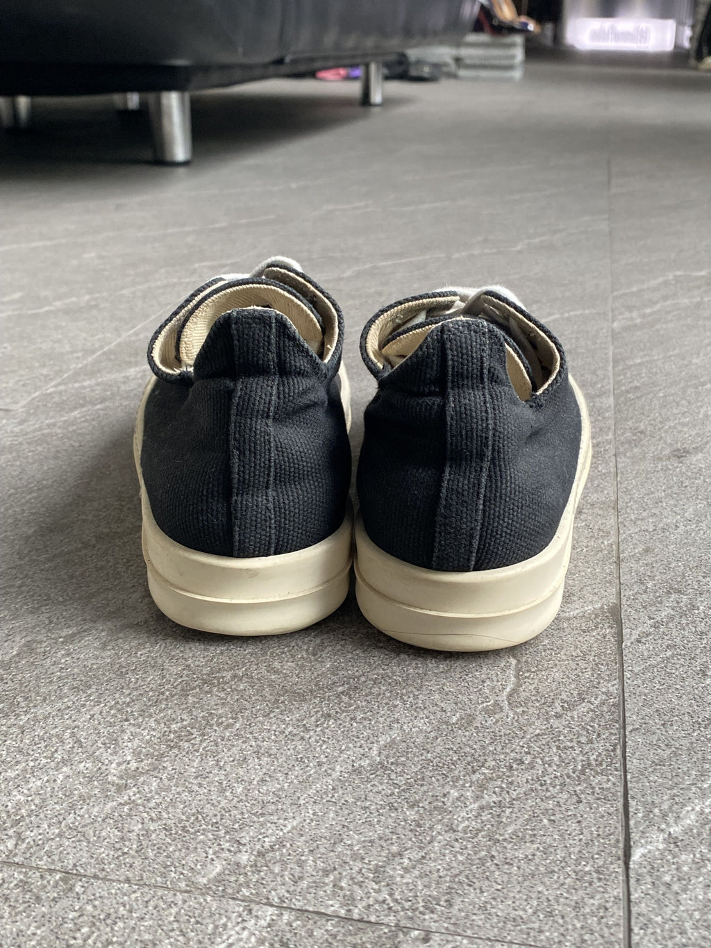Rick Owens DRKSHDW Low Ramones Black Canvas