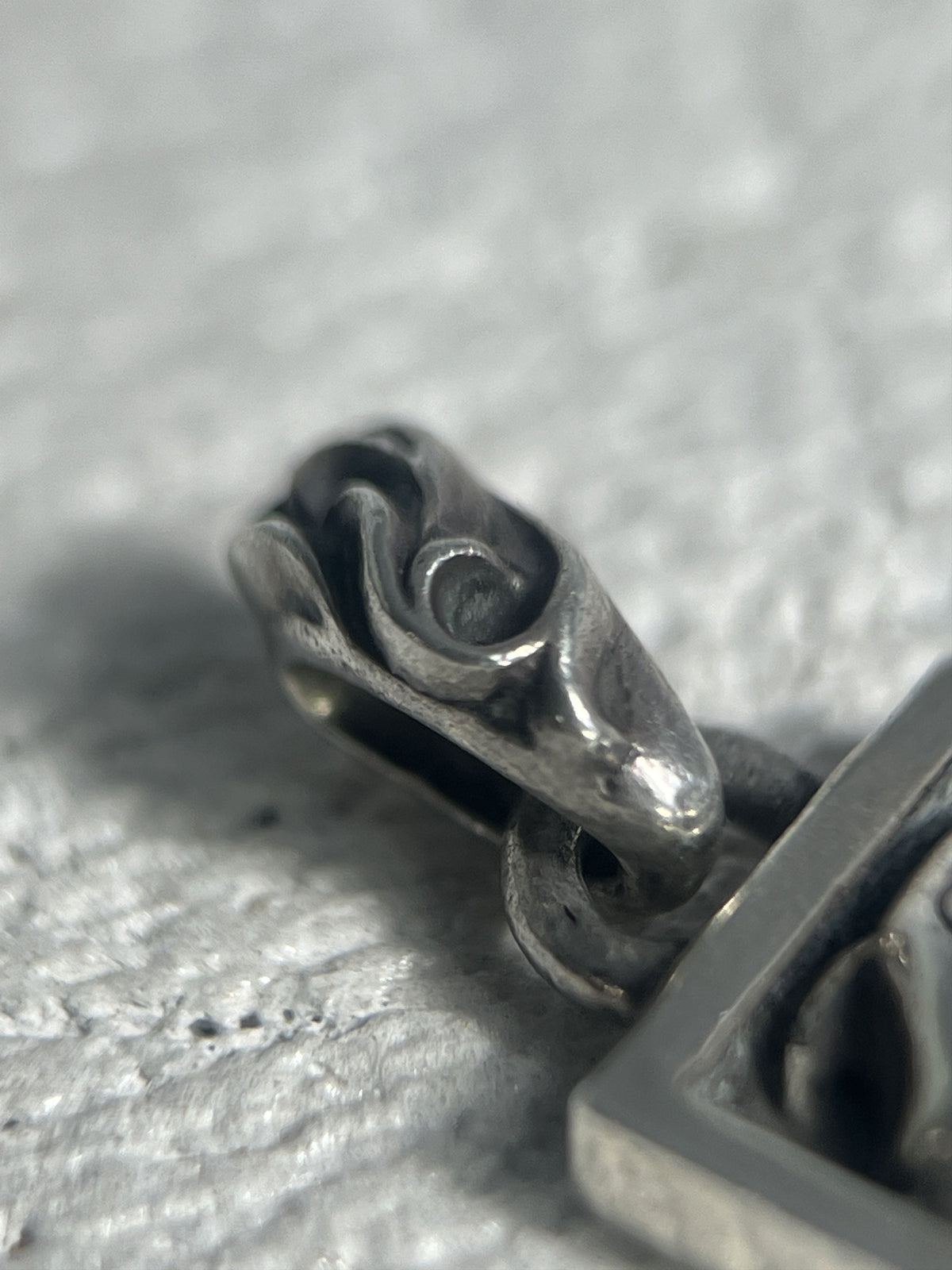 Chrome Hearts Scroll Frame Pendant 1998 .925 Silver