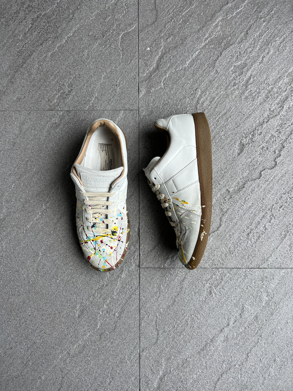 Maison Margiela Paint Splatter Replica Sneakers 39
