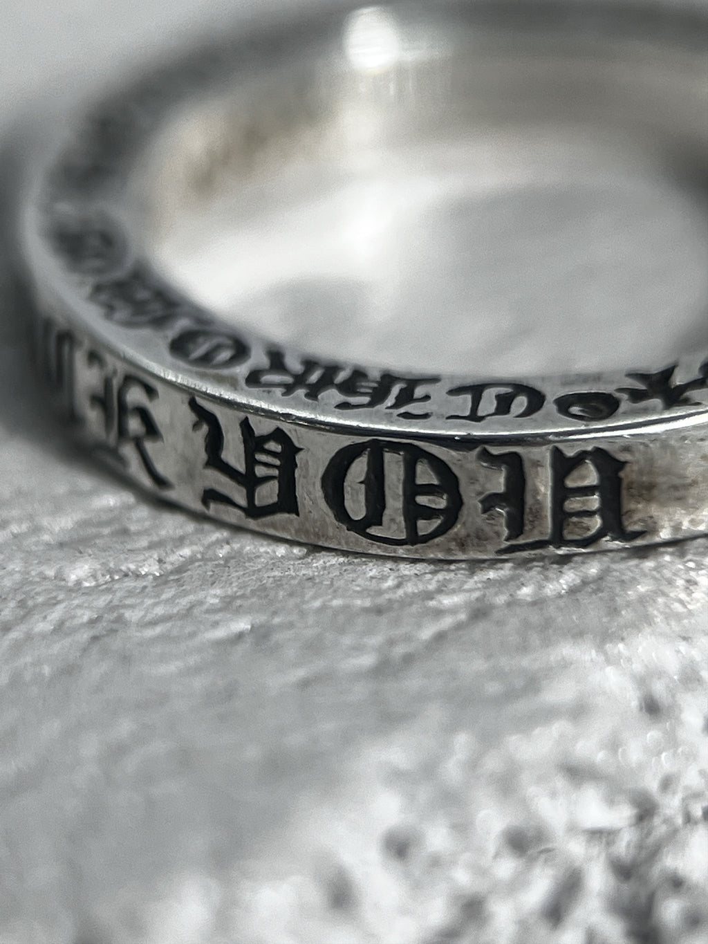 Chrome Hearts Script Spacer Ring .925 Size US7