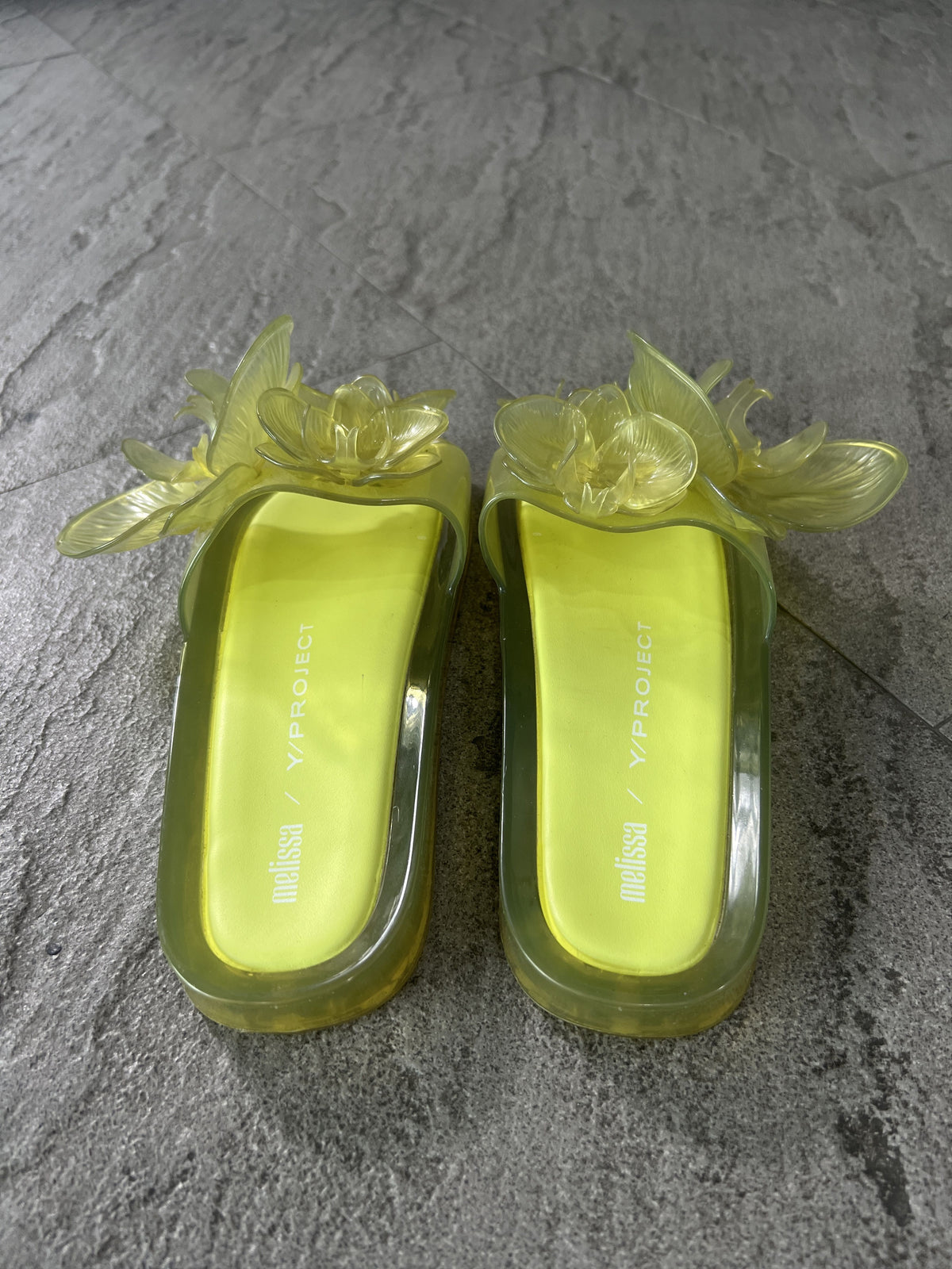 Melissa Y/Project Orchid Jelly Slides Yellow EU38