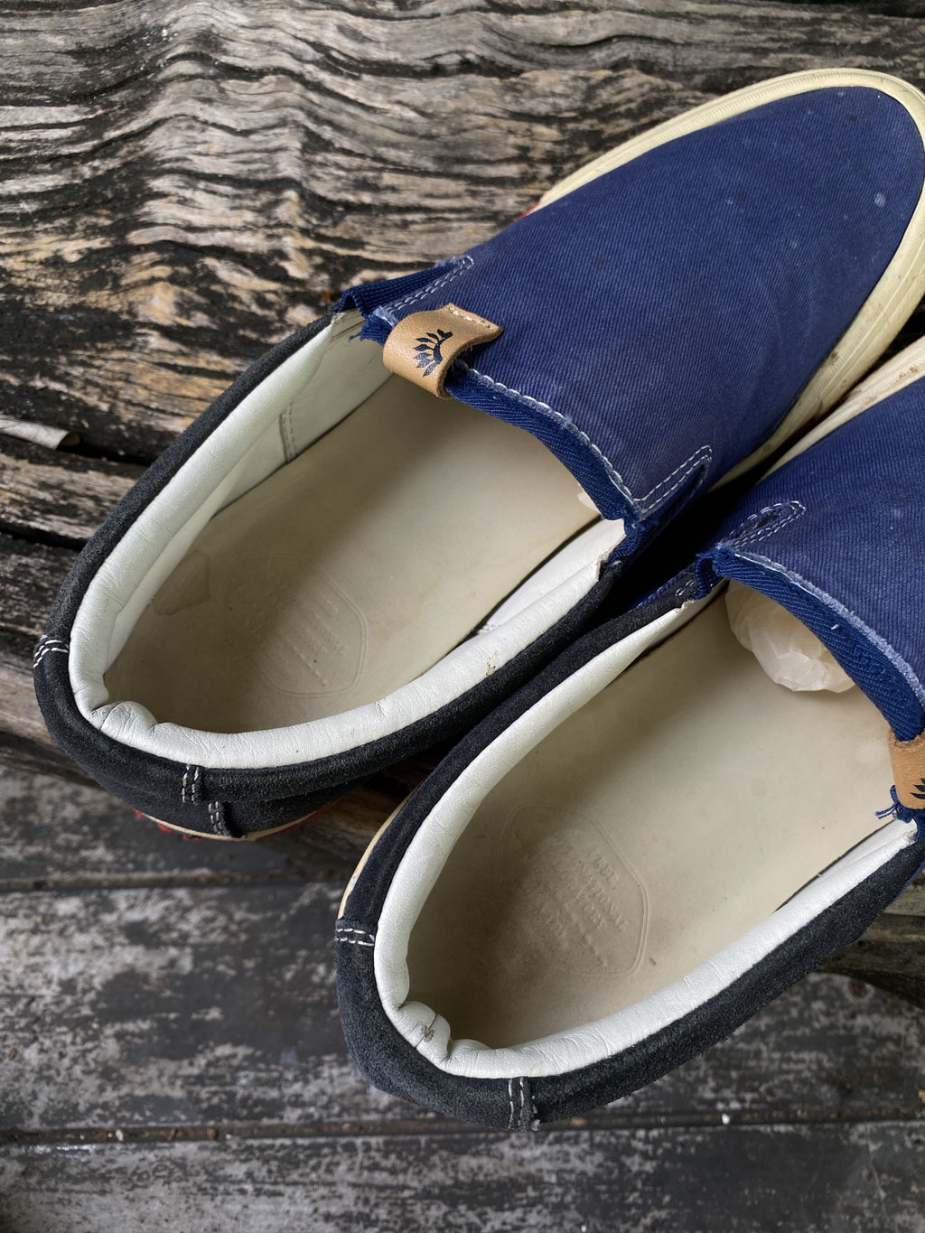visvim Blue Canvas Slip-On Sneakers EU41