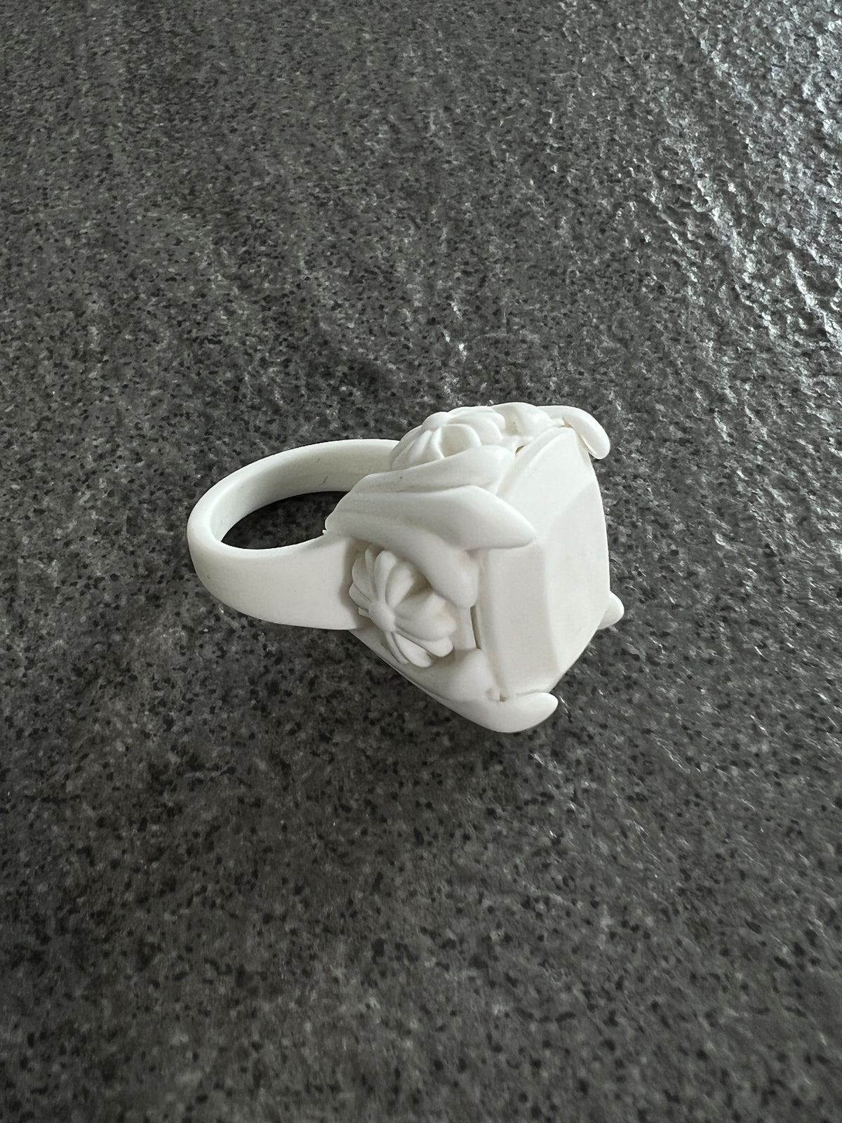 Chrome Hearts White Floral Signet Ring 2022