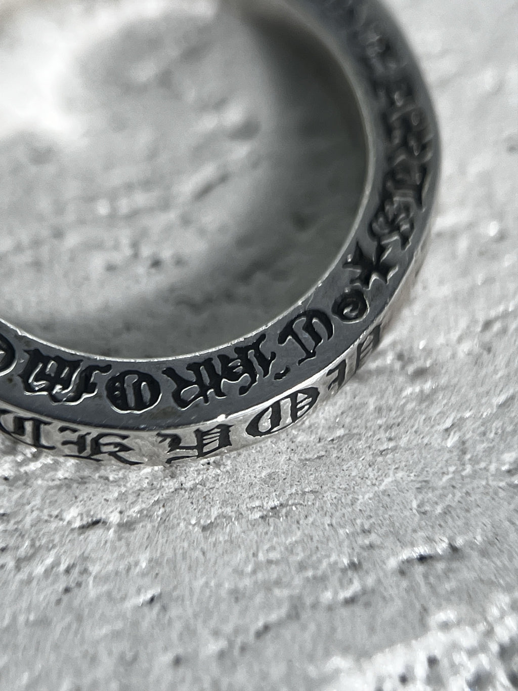 Chrome Hearts Script Spacer Ring .925 Size US7