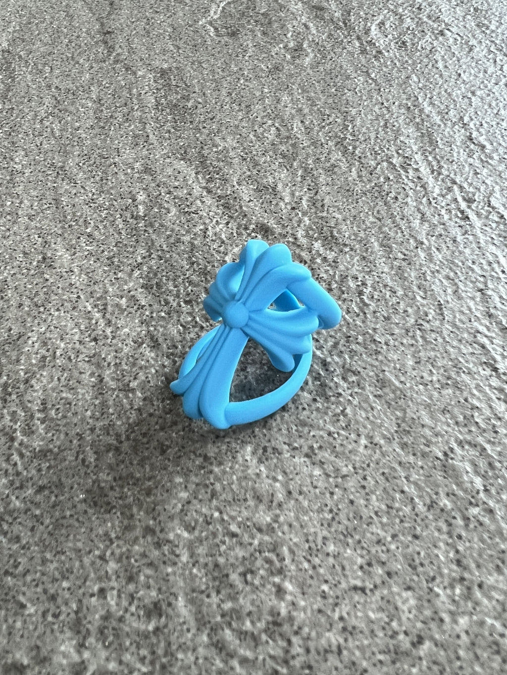 Chrome Hearts Rubber Bow Ring Blue 2022