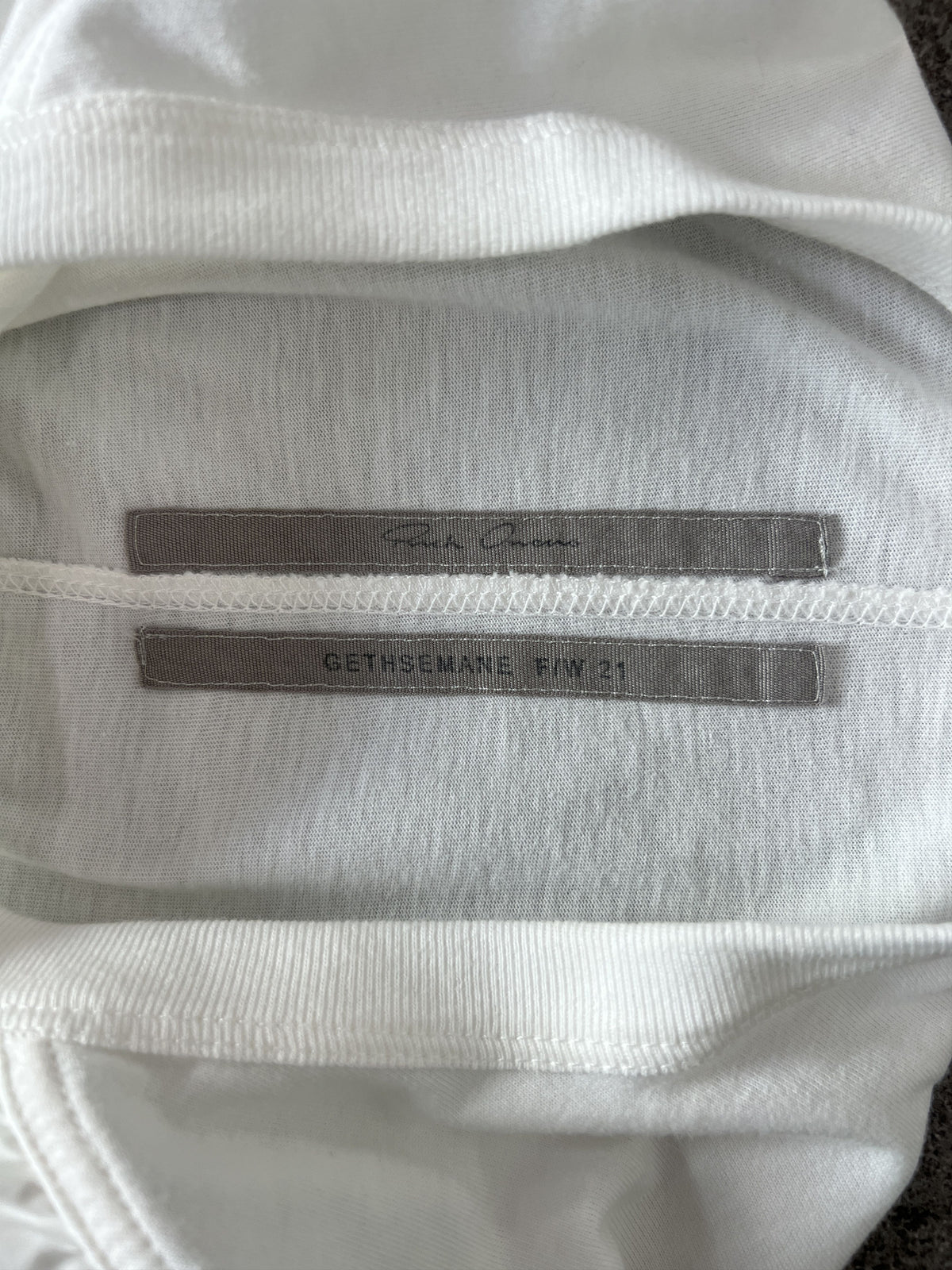 Rick Owens Zip Pocket Tee Milk White Medium