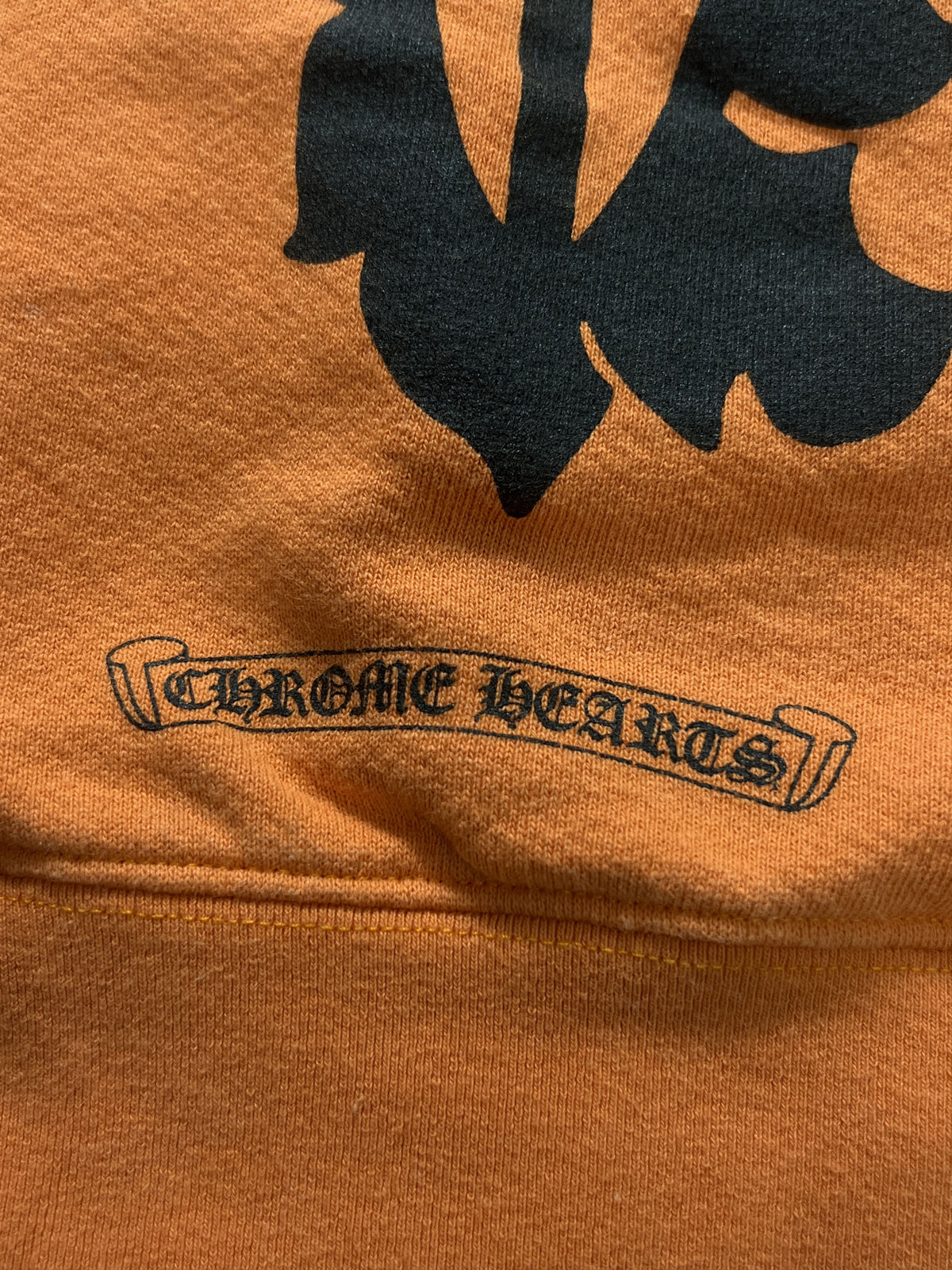 Chrome Hearts Dagger Crest Orange Hoodie USA Medium