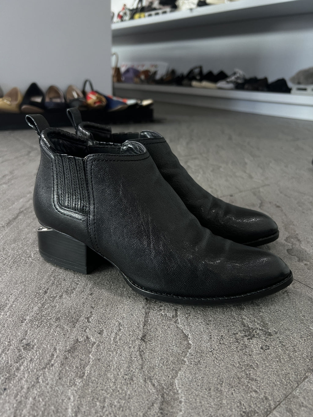 Alexander Wang Leather Ankle Boots Vibram Sole EU40
