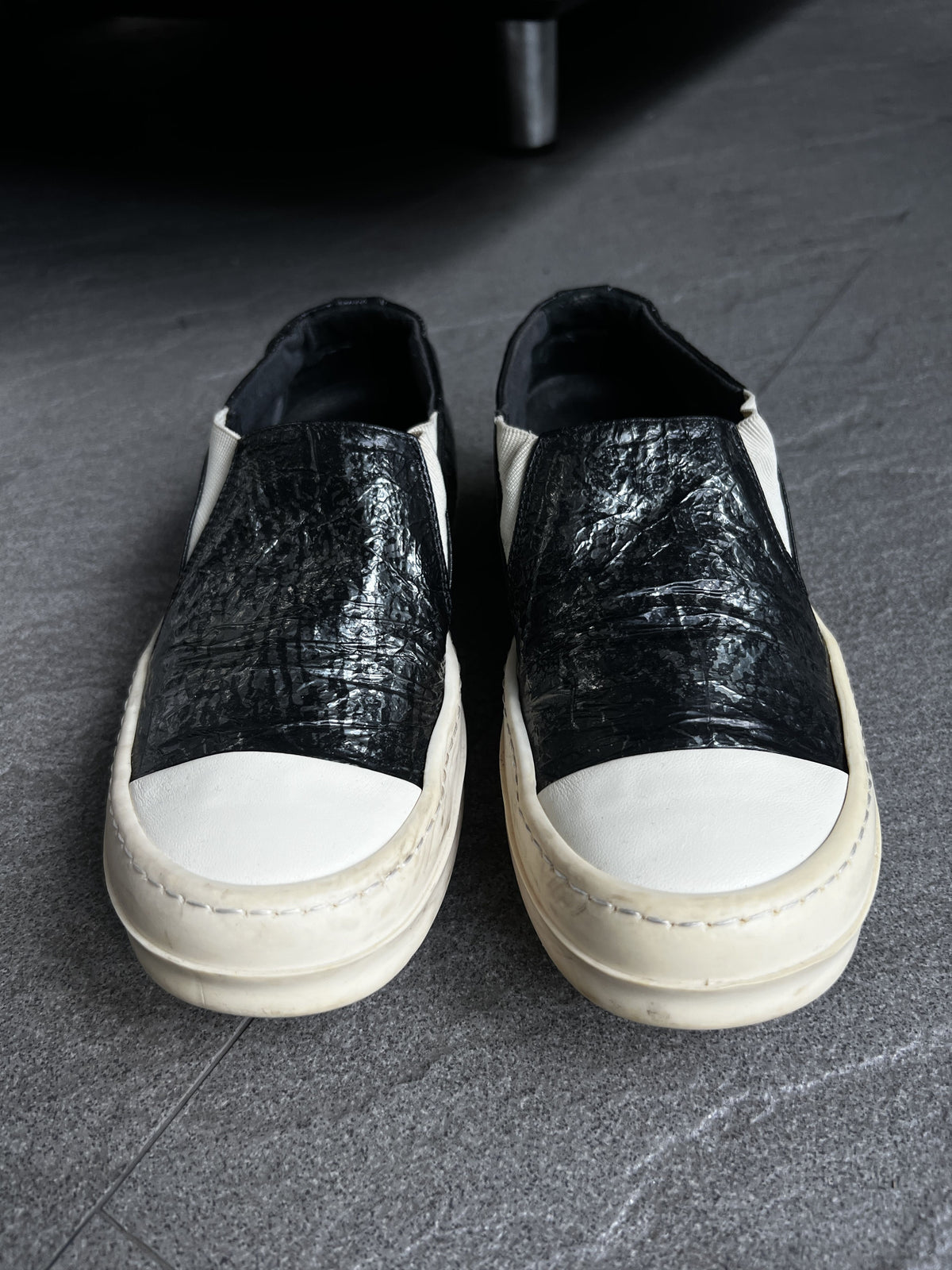 Rick Owens DRKSHDW Slip On Crackle Black EU39