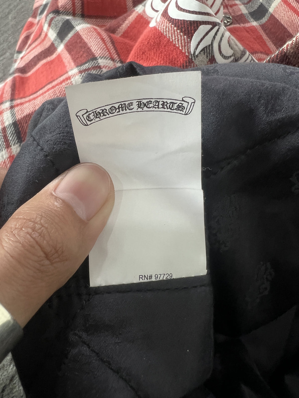 Chrome Hearts Red Plaid Cross Flannel Jacket XL