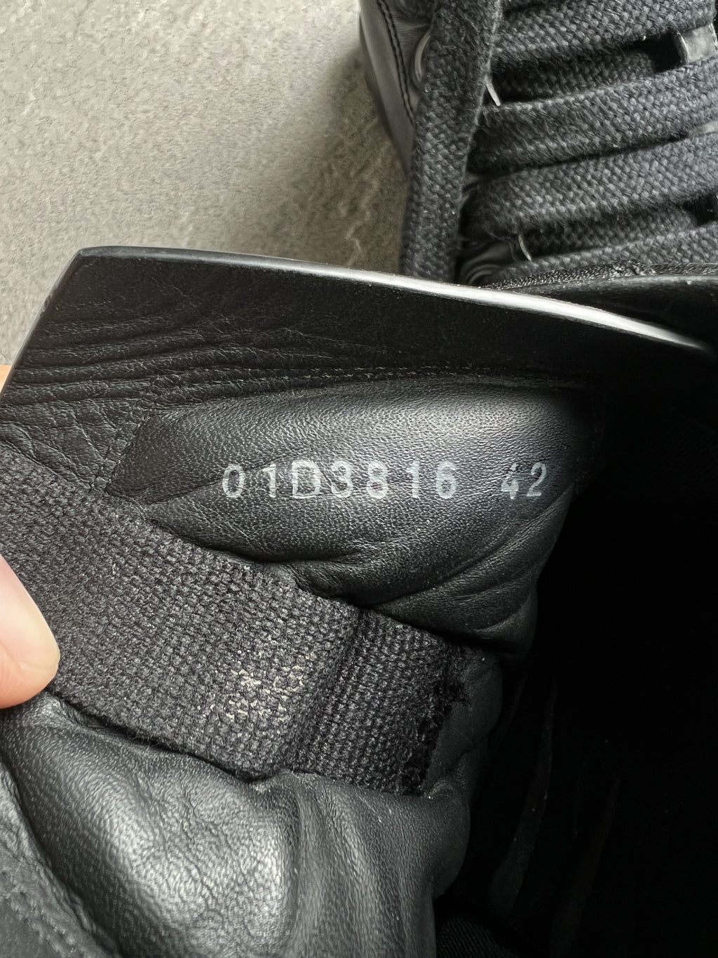 Rick Owens Maximal Runner Black Leather Sneakers EU42