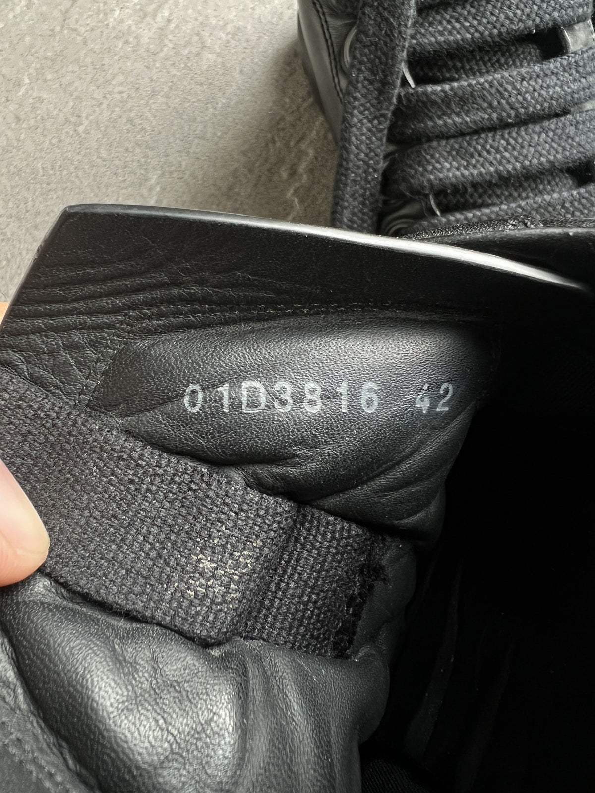 Rick Owens Maximal Runner Black Leather Sneakers EU42