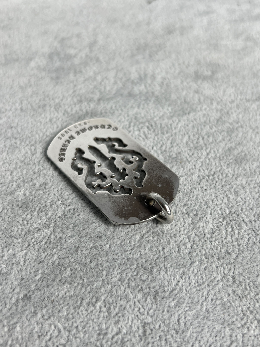 Chrome Hearts 1998 Dagger Cut-Out Dog Tag Pendant 925 Silver
