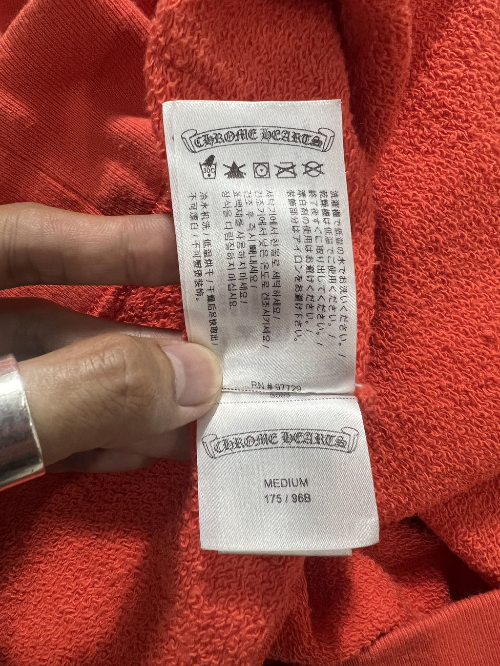 Chrome Hearts x Matty Boy Sadistic Lipstick Orange Hoodie M