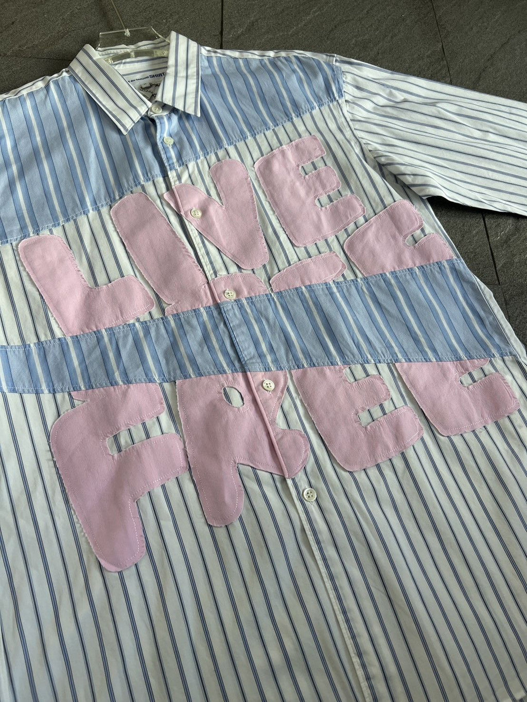Comme des Garçons "LIVE FREE" shirt