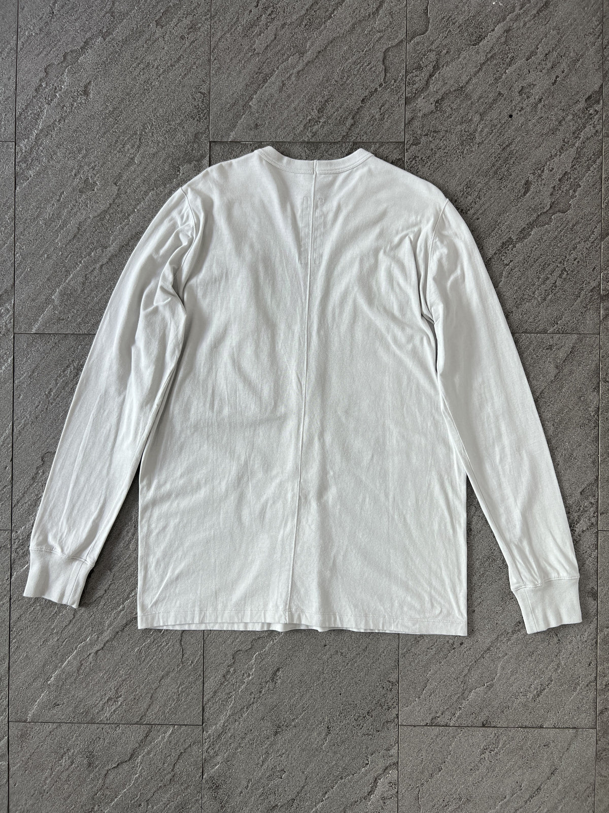Rick Owens Zip Pocket LS Tee Milk White Medium