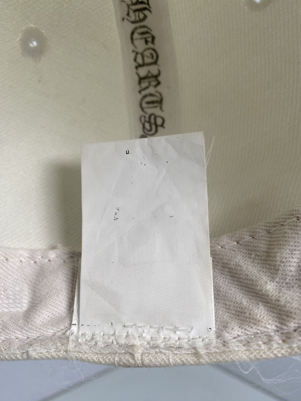 Chrome Hearts Ivory Black CH Monogram Fitted Cap
