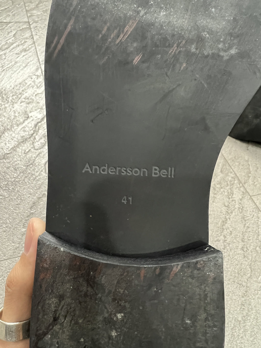 Andersson Bell Hairy Leather Zip Boots EU41