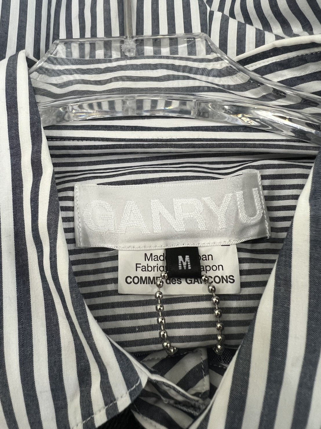 Ganryu Comme des Garçons multi-striped button-up shirt