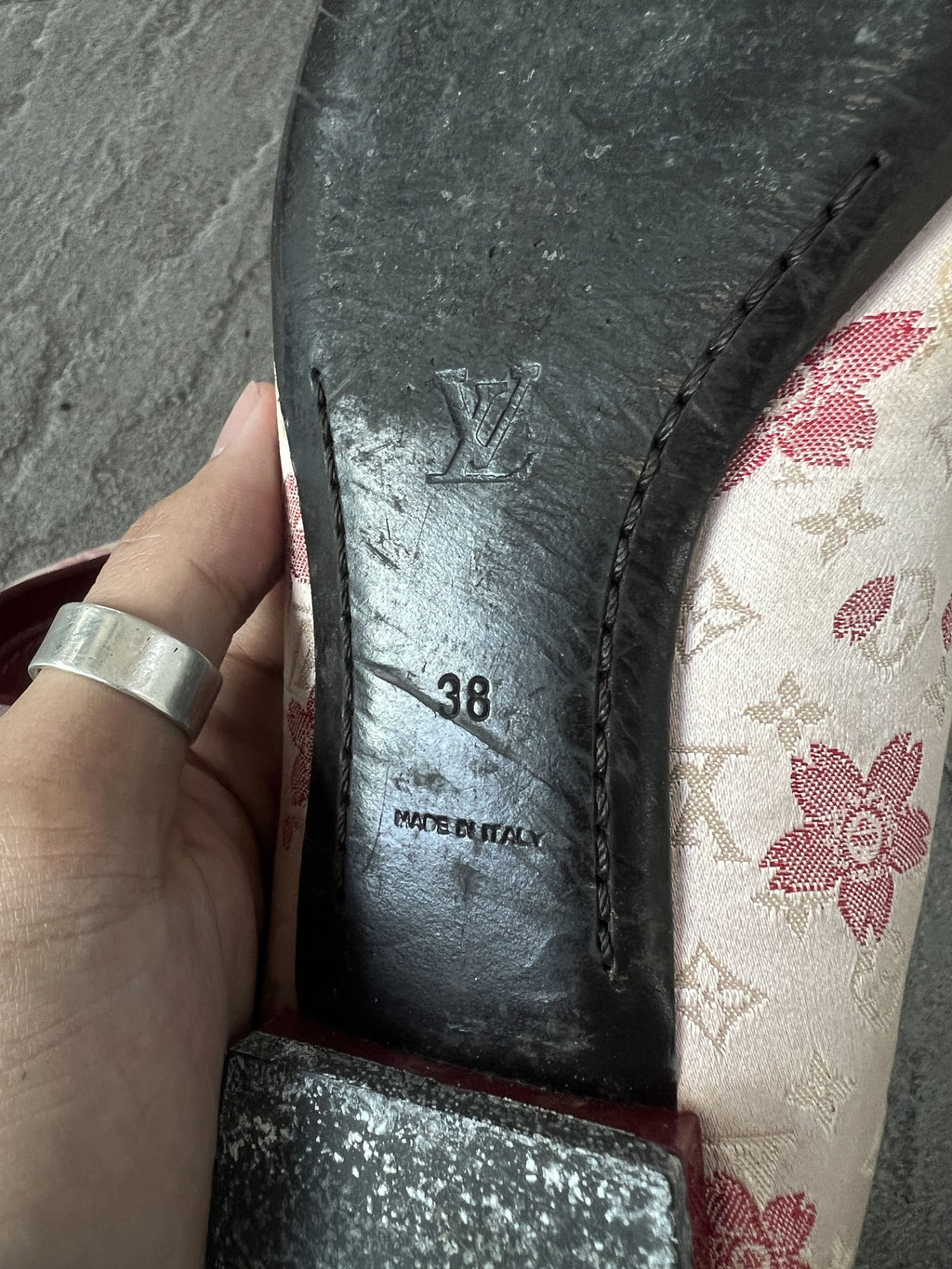 Louis Vuitton Floral Ballet Flats Pink Bow EU38