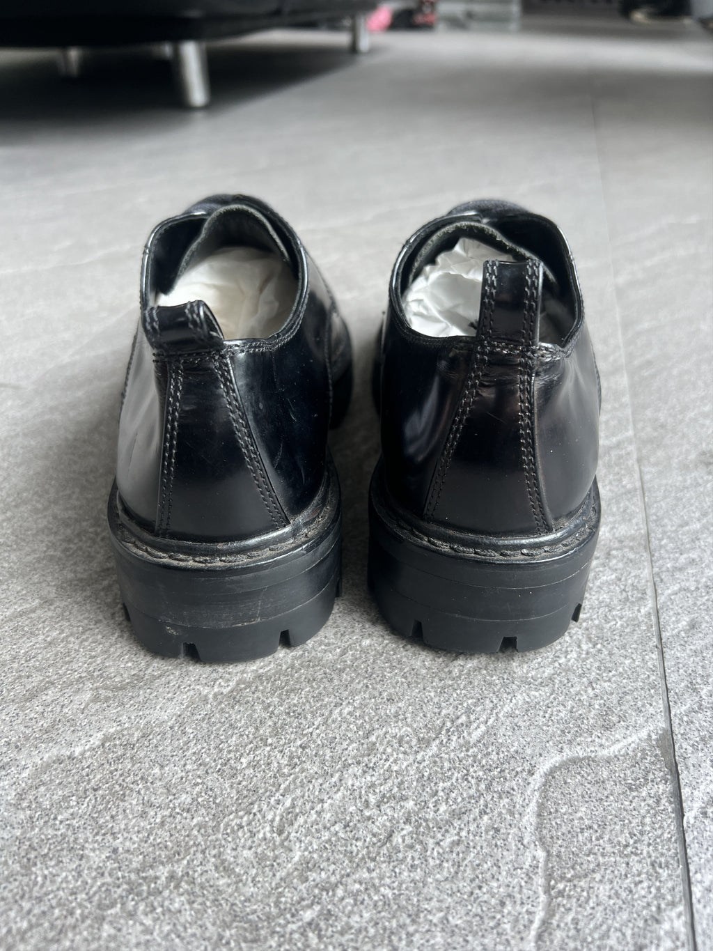 Ann Demeulemeester Leather Commando Sole Derbies EU37