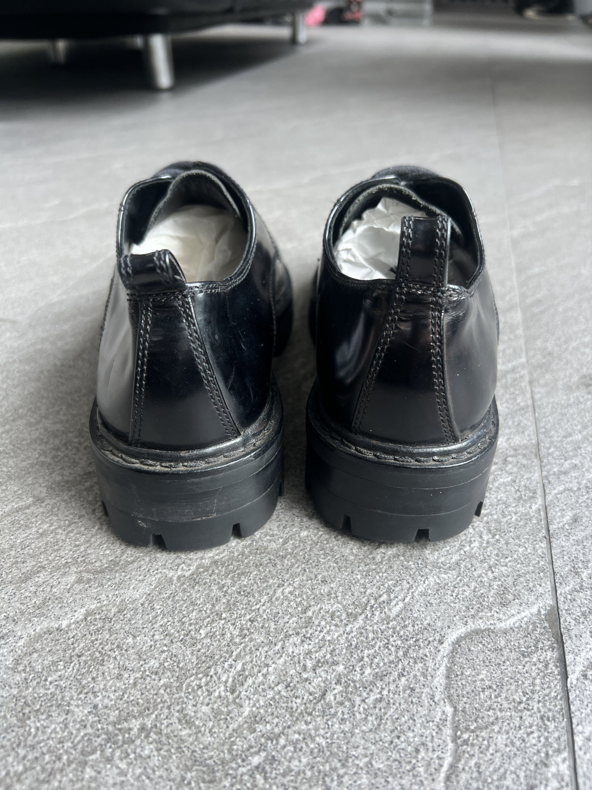 Ann Demeulemeester Leather Commando Sole Derbies EU37