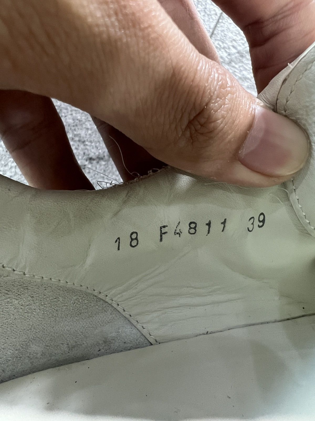 Rick Owens Runner Low Cream Tech Sneaker EU39