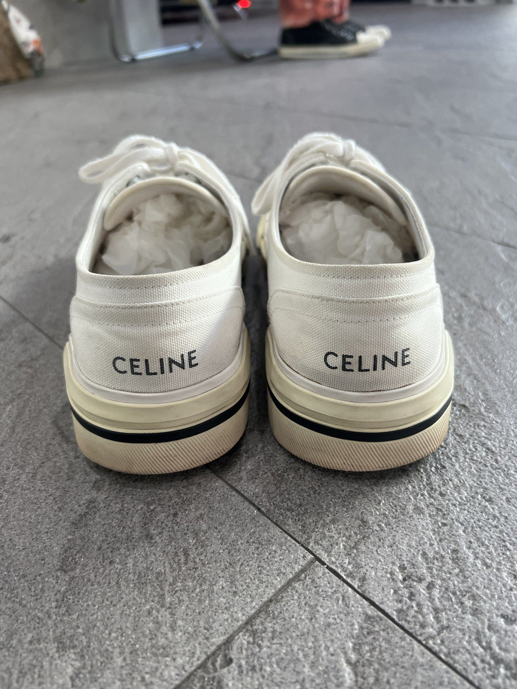 Celine Canvas Low Top Sneakers White EU 41