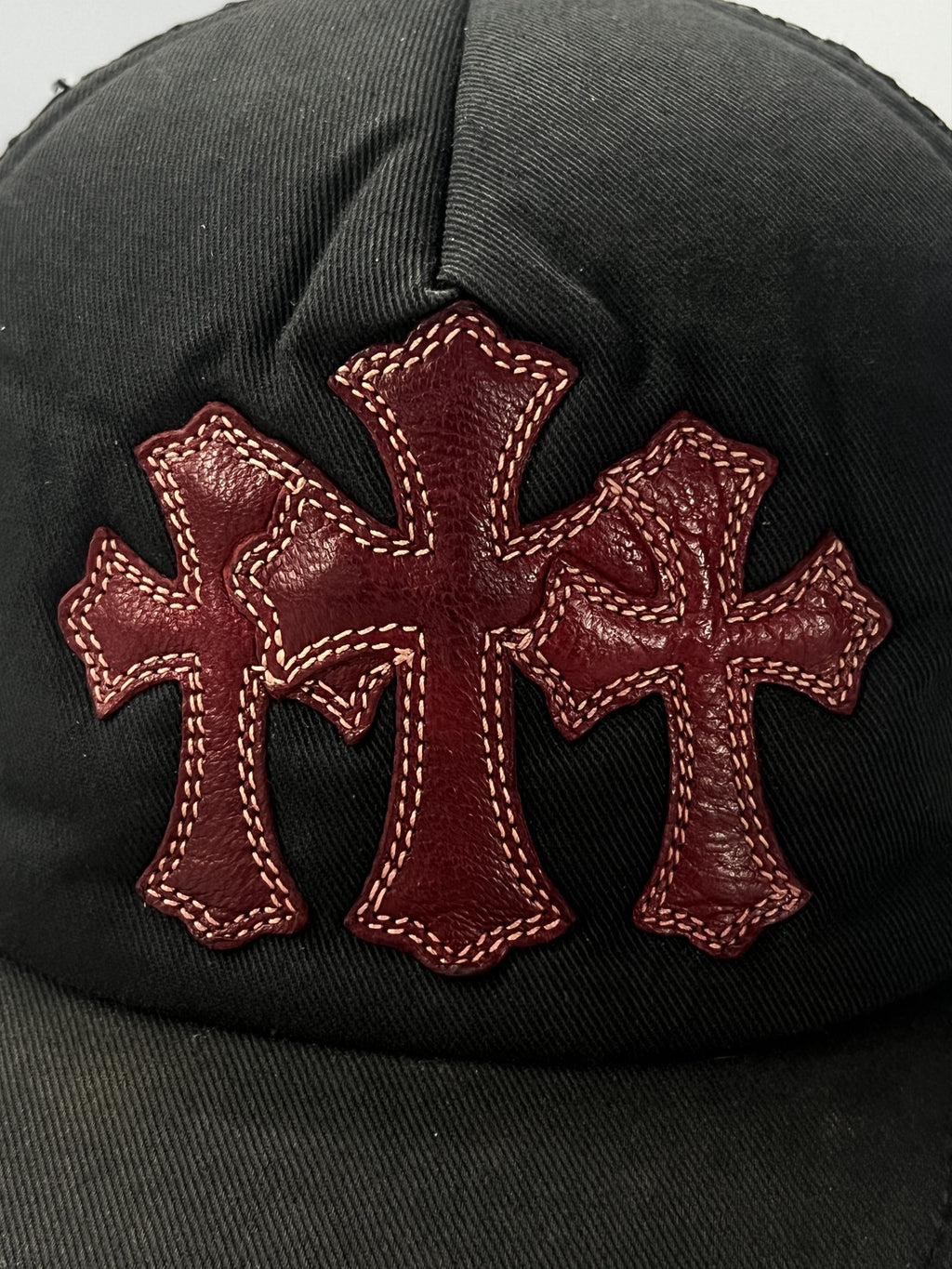 Chrome Hearts Cemetery Trucker Black Red OS