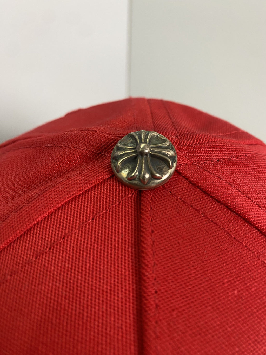 Chrome Hearts Red Gold CH Monogram Snapback Cap