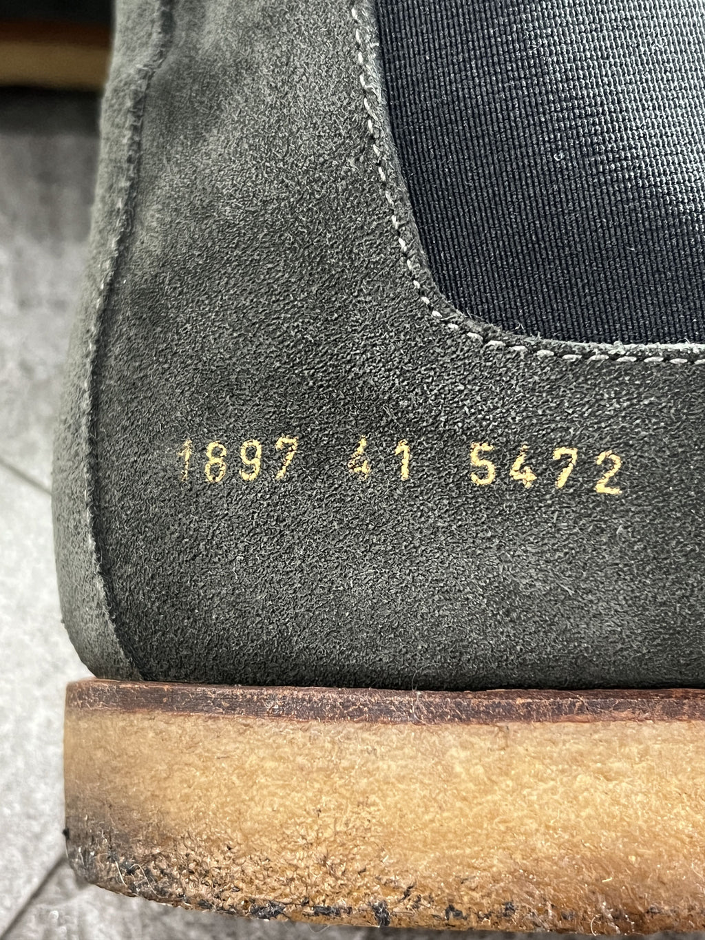 Common Projects Chelsea Boot Dark Grey Suede EU 41