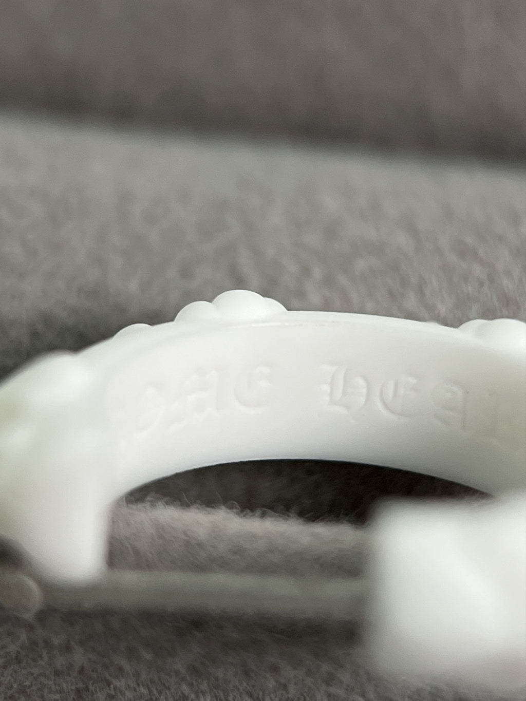 Chrome Hearts White Silicone Cross Hoop Earring