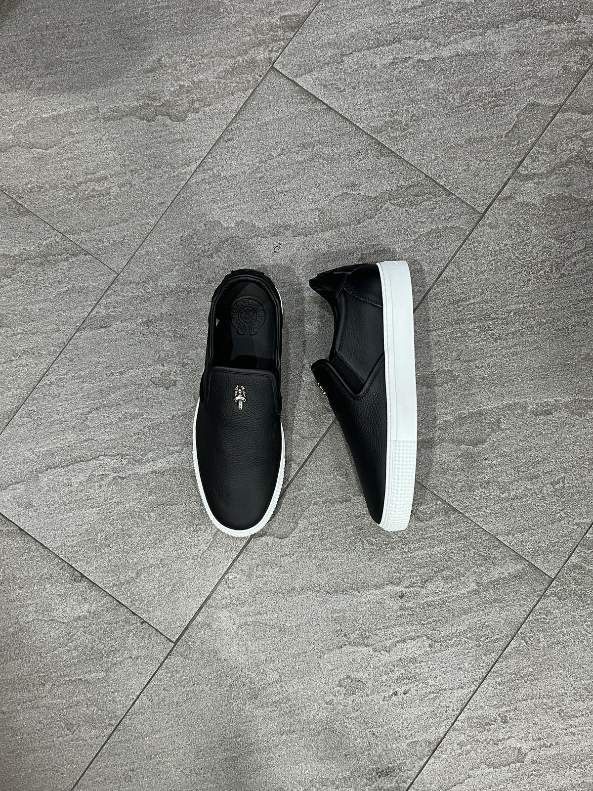 Chrome Hearts Dagger Slip On Sneakers Black 41