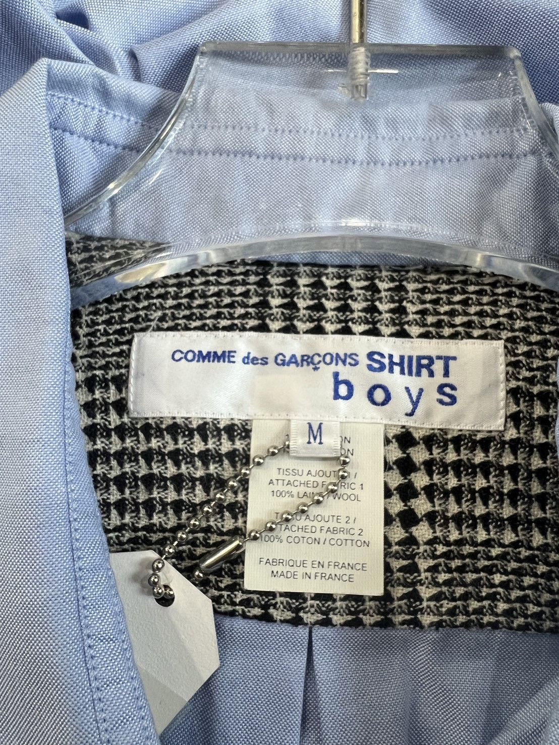 Comme des Garçon boys checkered patch Shirt