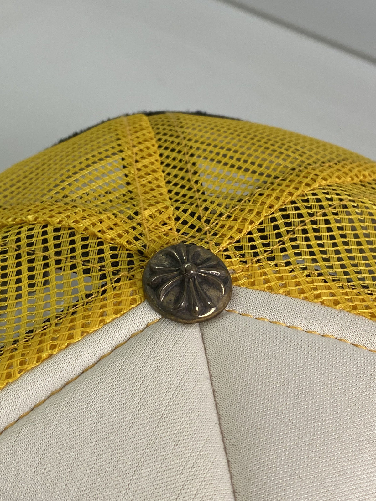Chrome Hearts Yellow Multi Color Cross Trucker Hat