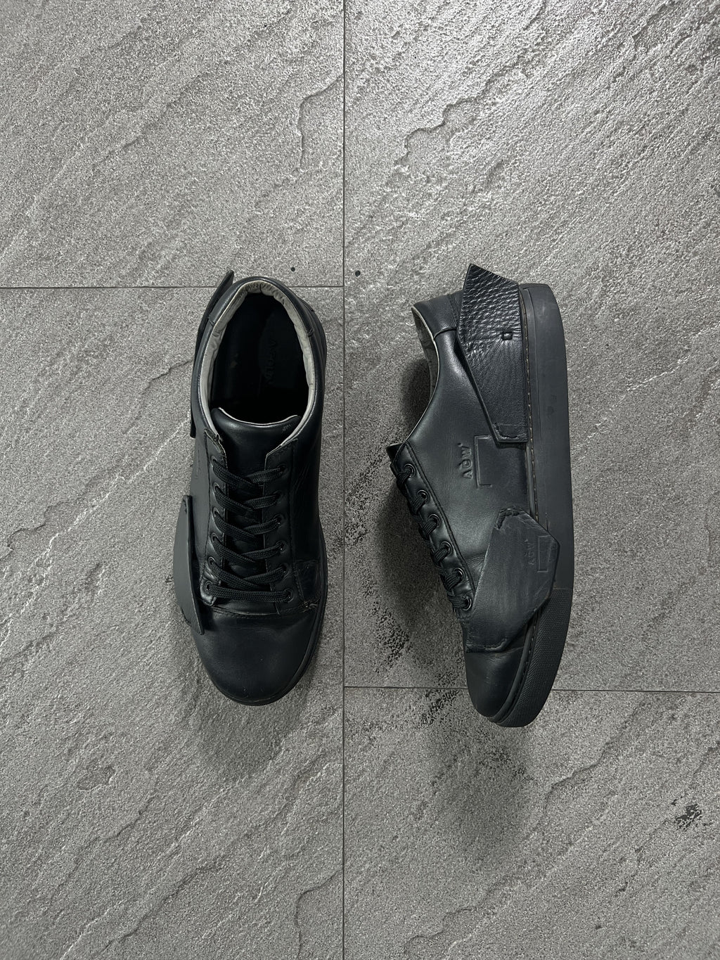 A Cold Wall ACW Leather Panel Sneakers Black US9