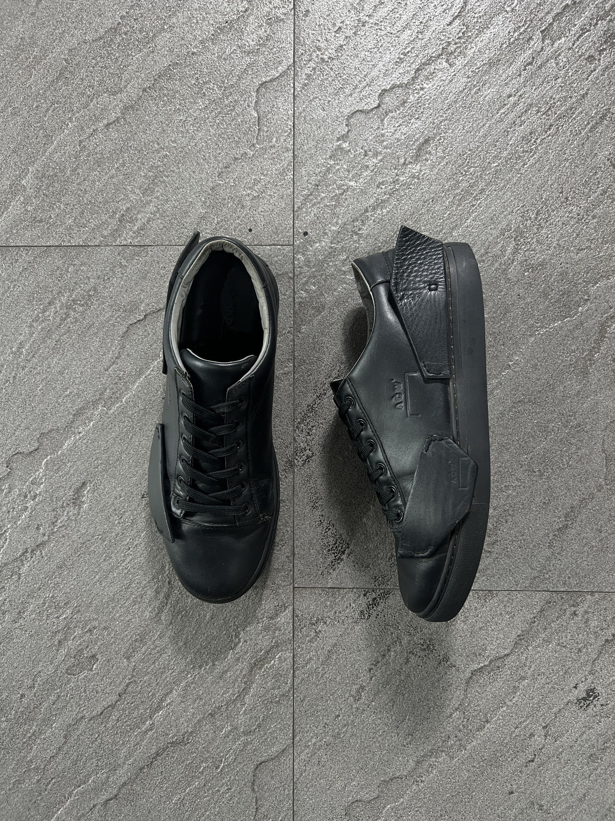 A Cold Wall ACW Leather Panel Sneakers Black US9