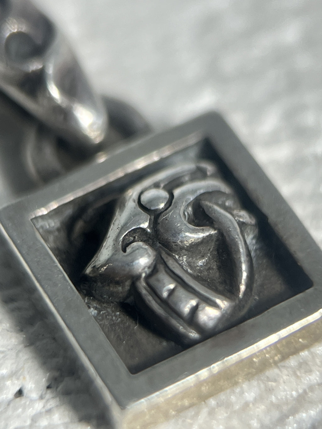 Chrome Hearts Scroll Frame Pendant 1998 .925 Silver