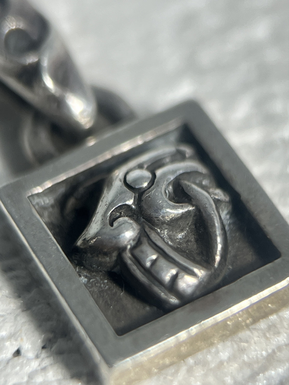 Chrome Hearts Scroll Frame Pendant 1998 .925 Silver