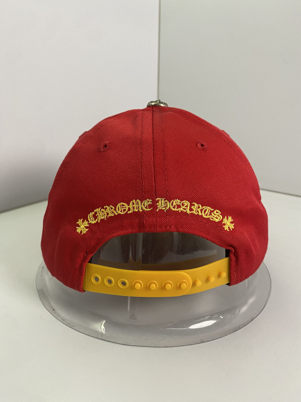 Chrome Hearts Red Gold CH Monogram Snapback Cap
