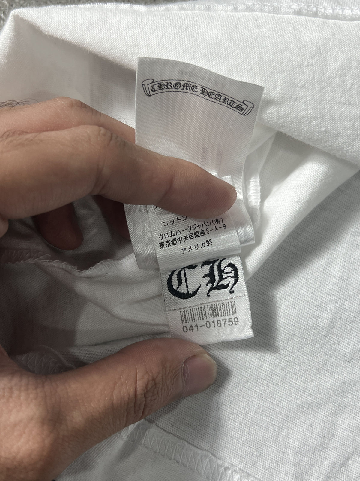 Chrome Hearts Osaka Pocket Tee White XL USA CH Logo