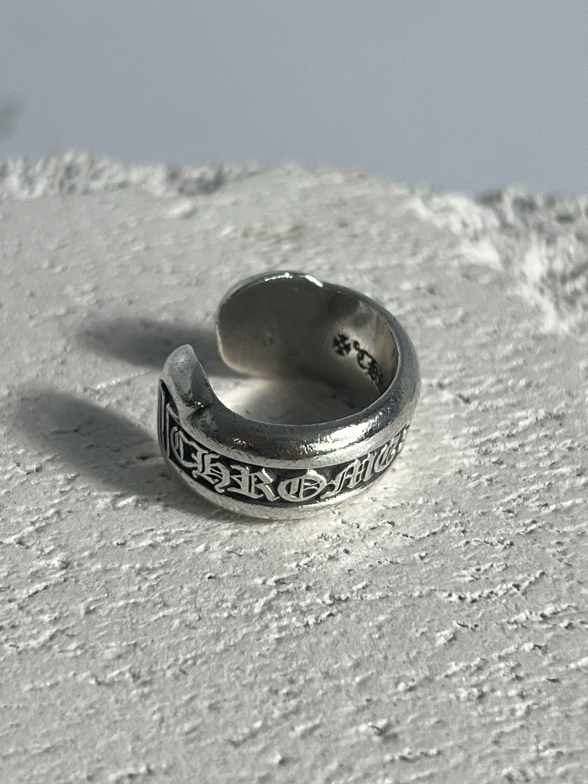 Chrome Hearts Scroll Band Ring .925 Silver Size US3 / MM44