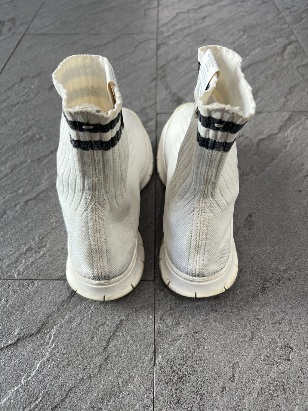 Maison Margiela Sock Sneakers Boots EU 40 White Knit Ankle