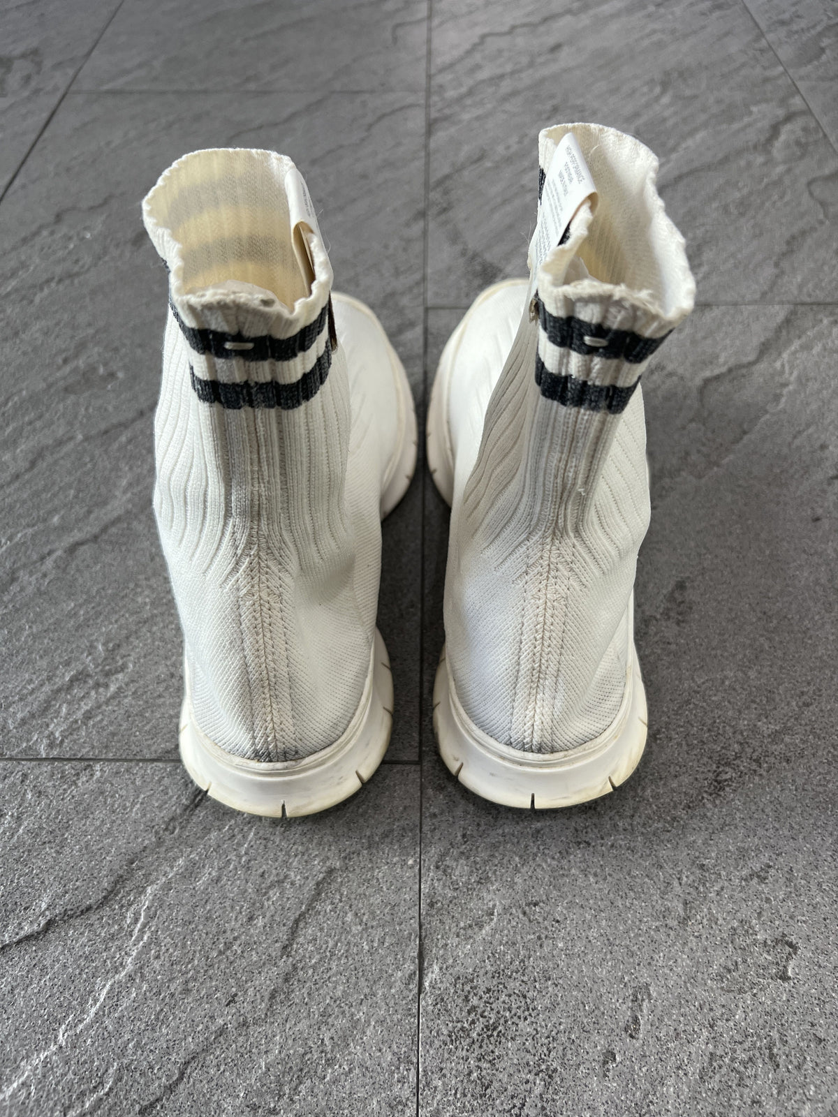 Maison Margiela Sock Sneakers Boots EU 40 White Knit Ankle