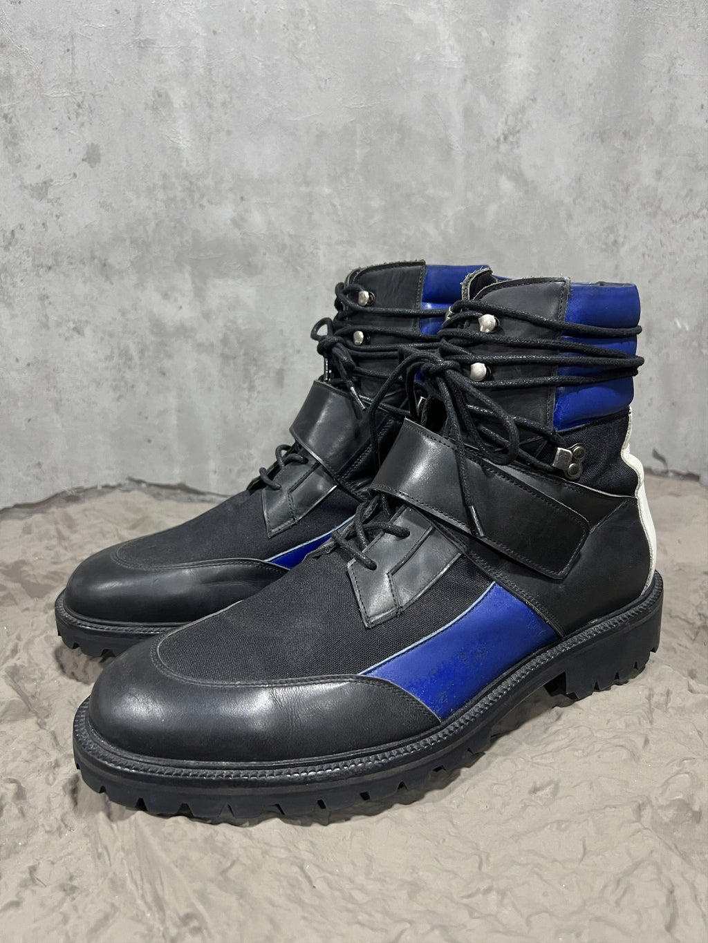 Songzio Homme Strap Combat Boots Vibram Sole