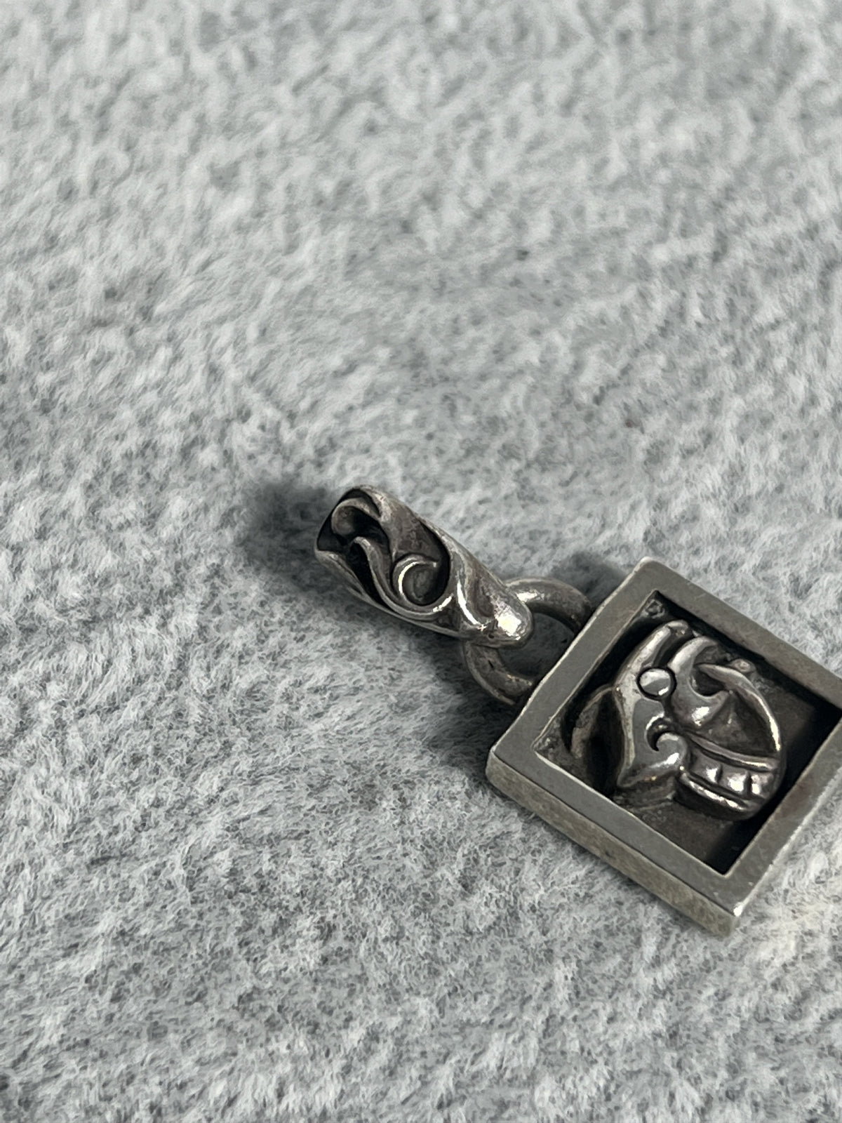 Chrome Hearts Scroll Frame Pendant 1998 .925 Silver