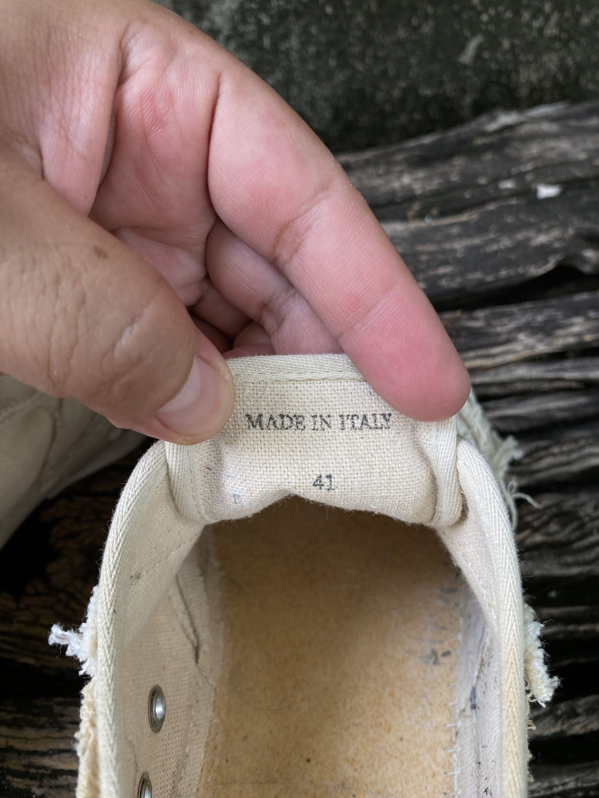 Maison Margiela Distressed Canvas Low Sneakers Size 41