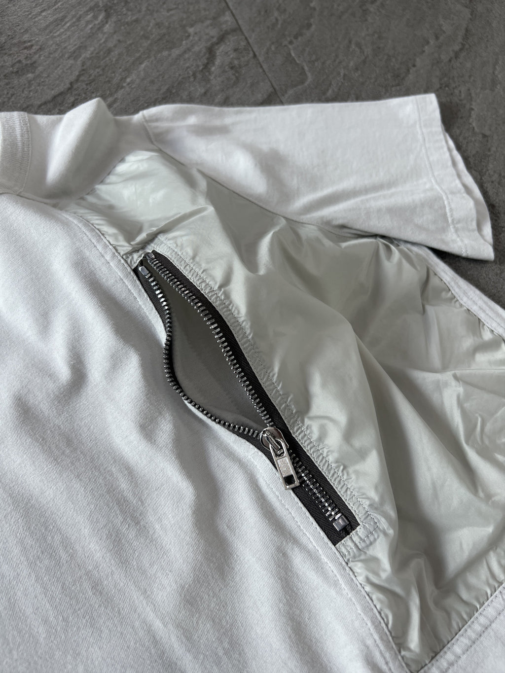 Rick Owens Zip Pocket Tee Milk White Medium