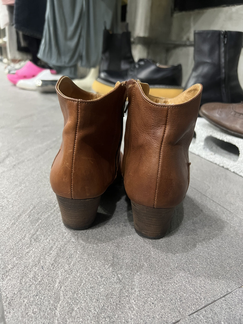 Isabel Marant Brown Leather Western Ankle Boots EU38