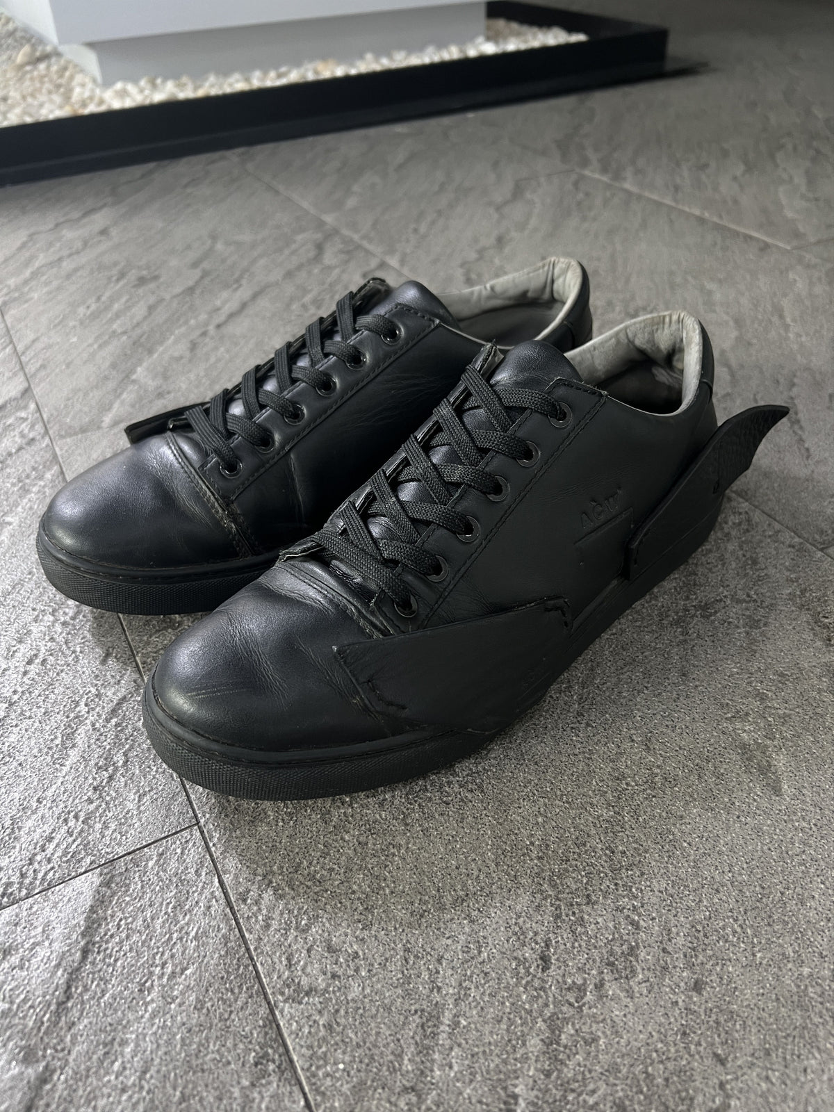 A Cold Wall ACW Leather Panel Sneakers Black US9